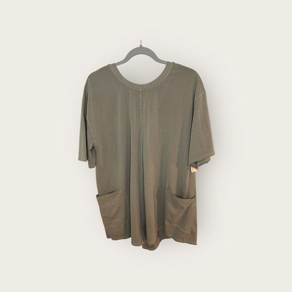 Free People Movement Hot Shot Tee Romper in Sage Stone Size Medium NWT - Picture 4 of 9